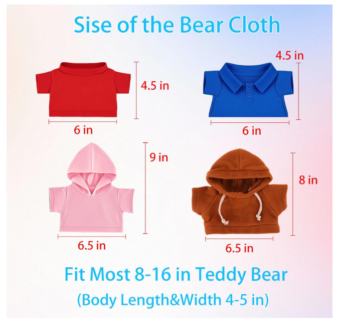 Personalized Teddy Bear Clothes with Photo Name