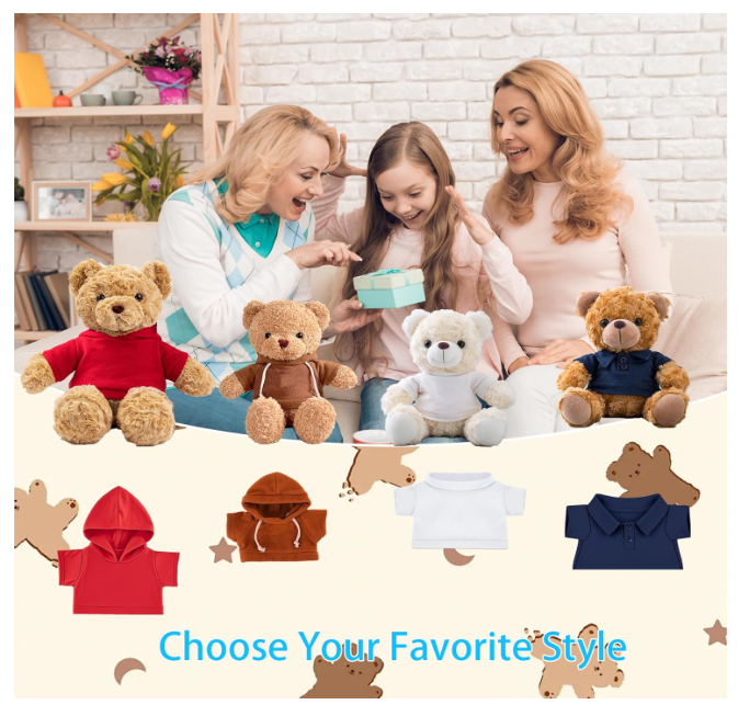 Personalized Teddy Bear Clothes with Photo Name