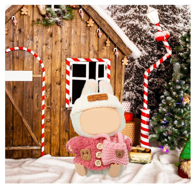 3pcs Clothes Outfit for 17cm Dolls, Adorable Pink White Doll Accessories