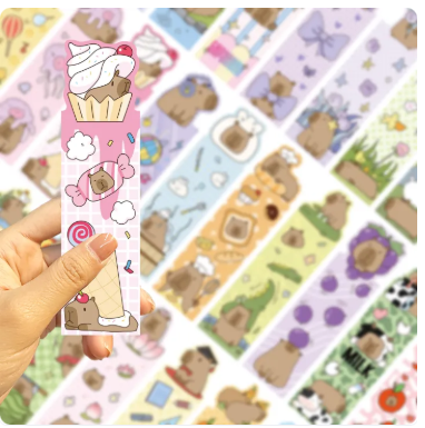 30Pcs Capybara Bookmarks Durable Paper Cute Office Supplies for Book Lovers Daily Reading Bookmarks
