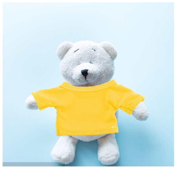 Minimalist Design Bear Doll Shirt Decorative Boys and Girls Accessory Unique Fashion Choice