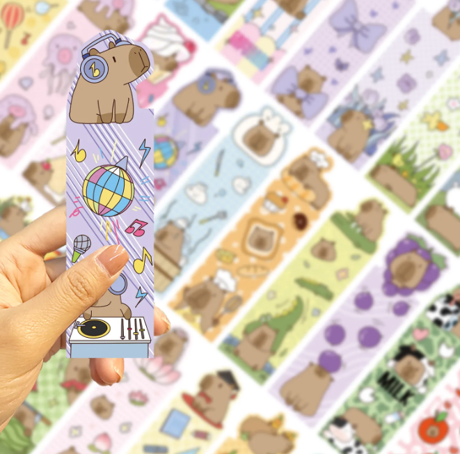 30Pcs Capybara Bookmarks Durable Paper Cute Office Supplies for Book Lovers Daily Reading Bookmarks
