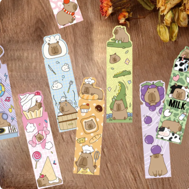 30Pcs Capybara Bookmarks Durable Paper Cute Office Supplies for Book Lovers Daily Reading Bookmarks