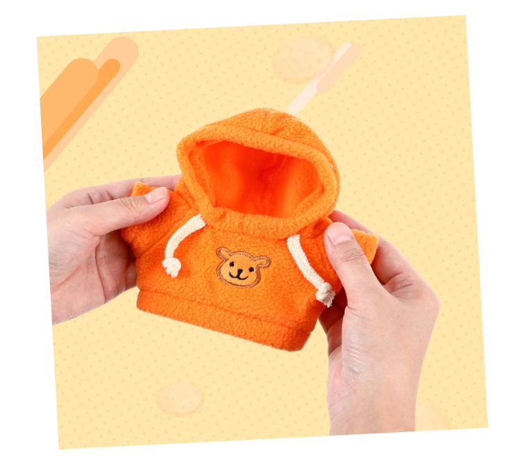 Milisten 2pcs Bear Doll Clothes Soft Hoodie Accessories for Stuffed Bears