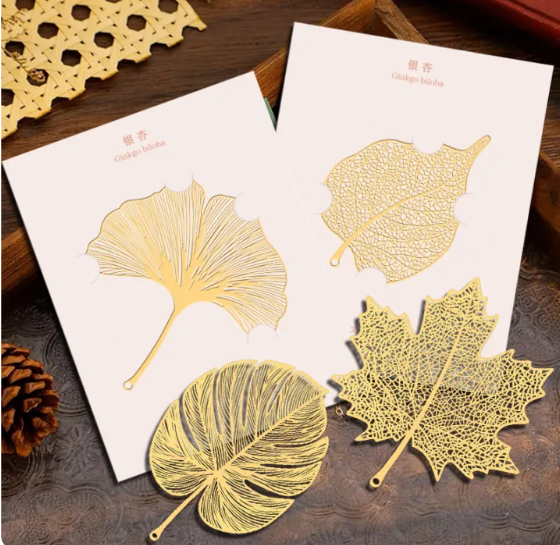 High-quality metal bookmarks with elegant floral and animal shapes