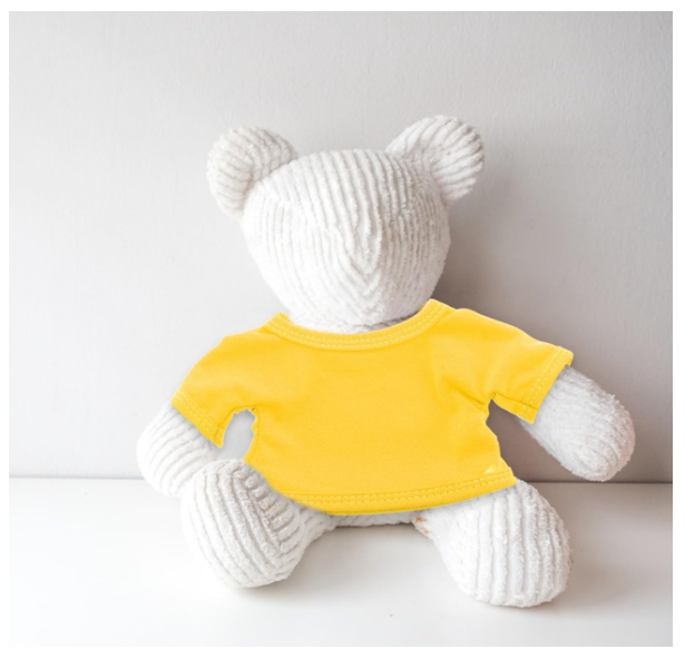 Minimalist Design Bear Doll Shirt Decorative Boys and Girls Accessory Unique Fashion Choice
