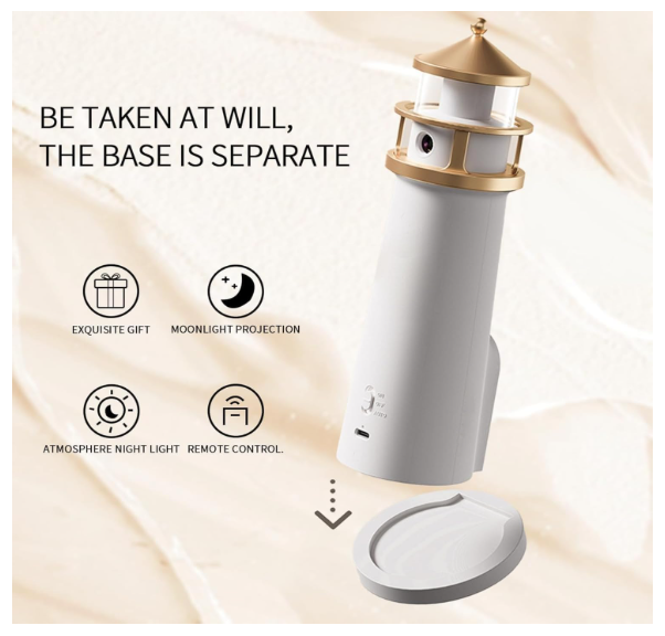 Moonlight Projection Lamp, Lighthouses Night Light