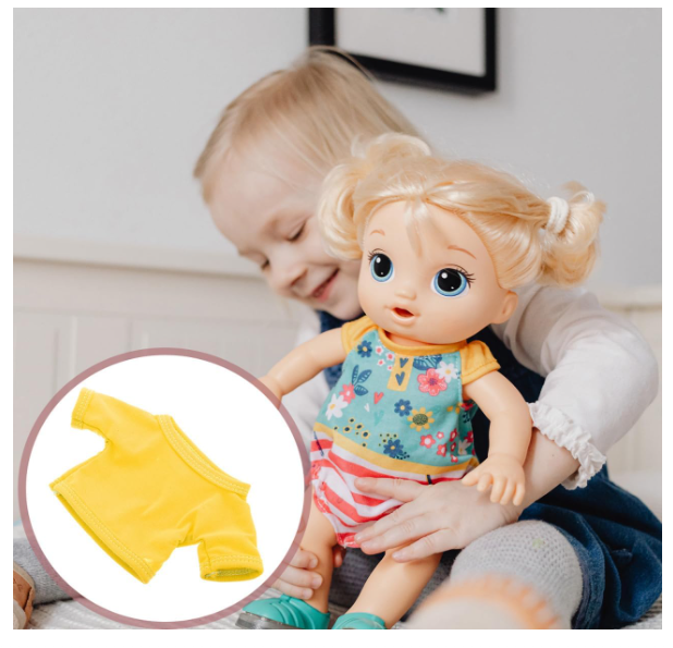 Minimalist Design Bear Doll Shirt Decorative Boys and Girls Accessory Unique Fashion Choice